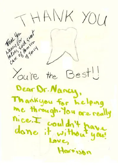 Thank you letter and drawing for Saratoga County Oral & Maxillofacial Surgery Associates, PLLC